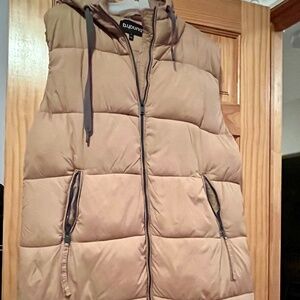 Long puffer vest